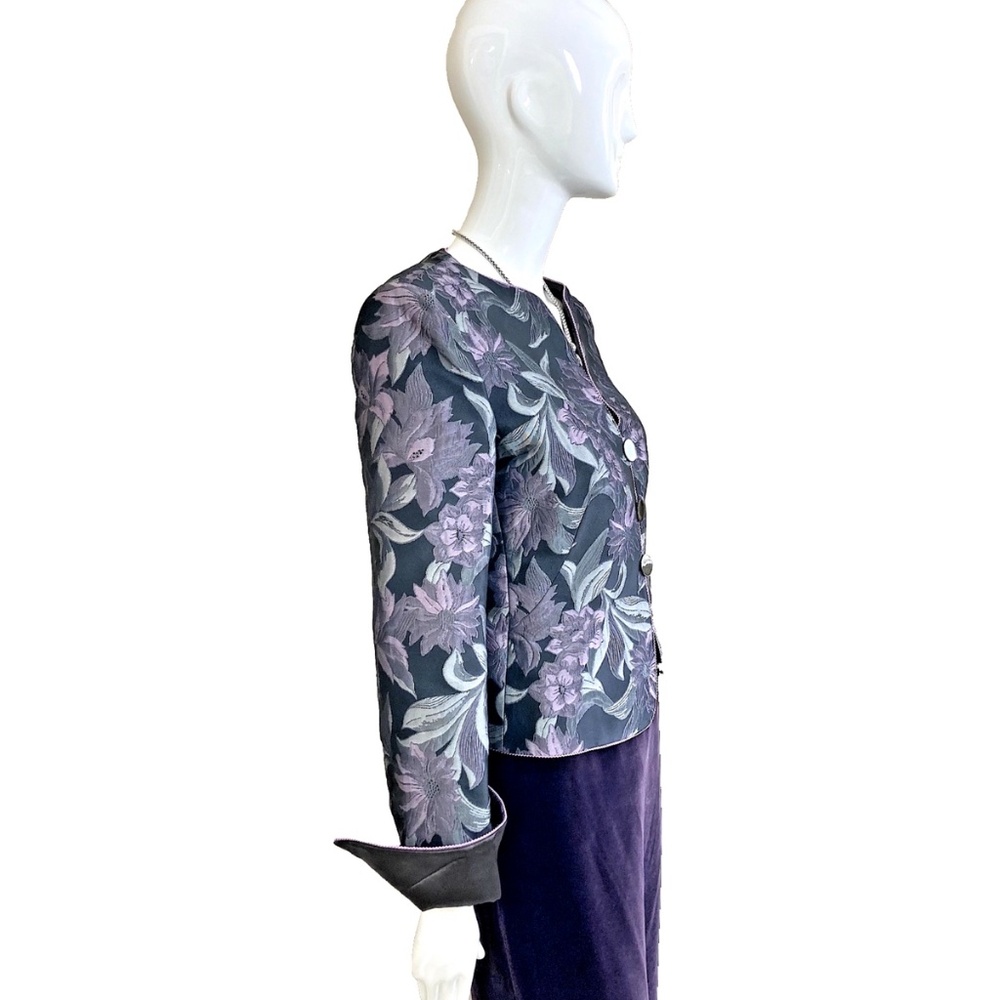 🆕🏷️ Armani Vintage Floral Silk Bend Two-Piece Ensemble Made in Italy Tags@1695 - Picture 6 of 10